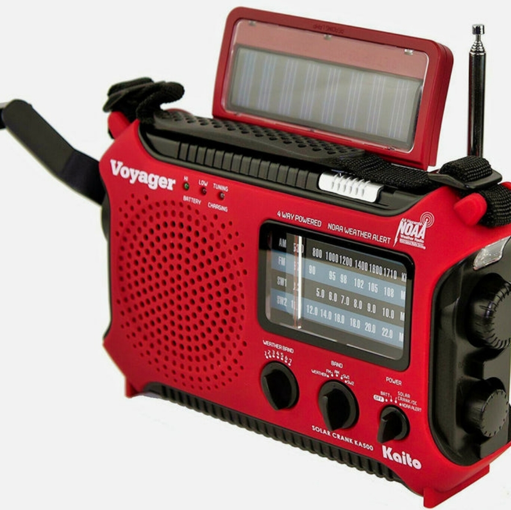 Kaito KA500 AM FM Shortwave Solar Crank Emergency Weather Alert Radio - Red EUC - Picture 4 of 12